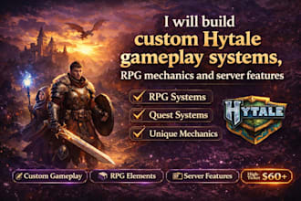 build hytale gameplay systems, rpg mechanics and server features