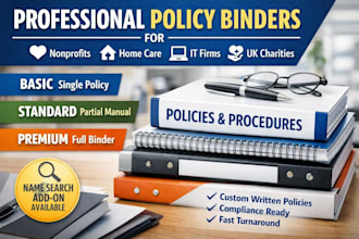 expertly craft business policy binders for nonprofits