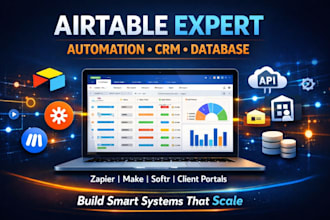 airtable expert, airtable automation, CRM, database design, zapier integration