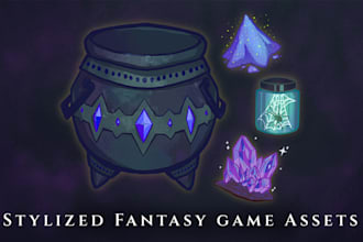 create stylized fantasy ingredient icons for your game