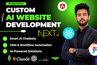 build a react js next js angular js ai website or mvp for startups