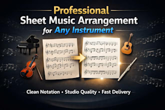 arrange your songs into a professional sheet music for any instrument