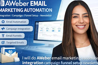 setup aweber email marketing automation email campaign funnel setup newsletter