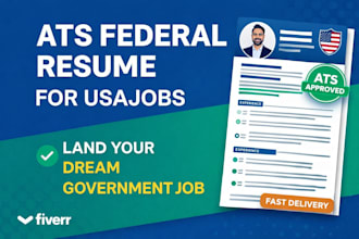write ats federal resume for USA jobs and government positions