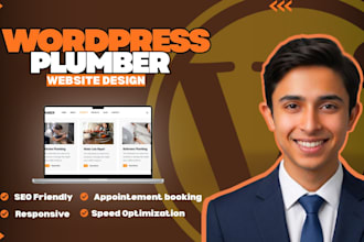 design a professional plumbing website and plumber wordpress site with elementor