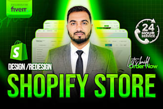 design shopify stores, dropshipping stores, and landing pages