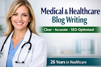 write professional SEO healthcare blog articles