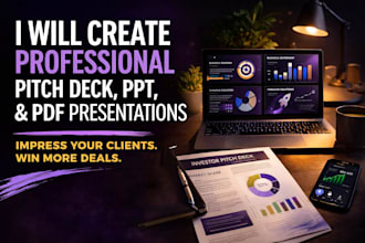 create professional pitch deck, PPT, and PDF presentations