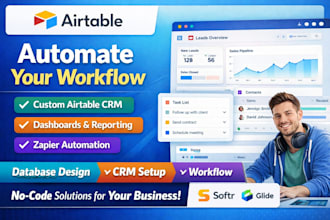 design airtable database, crm, automation and dashboard