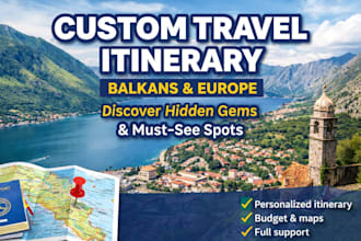 create a custom travel itinerary for europe and balkans