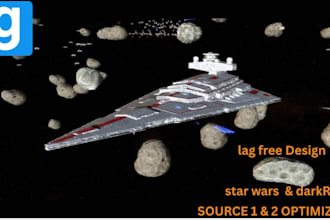 design custom gmod map for star wars, darkrp, scp, and military rp