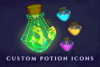 create stylized fantasy potion icons for your game