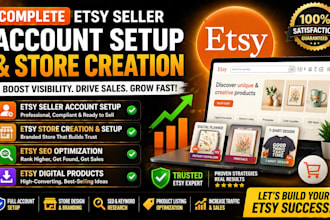 setup etsy seller account create etsy store setup etsy seo etsy digital product