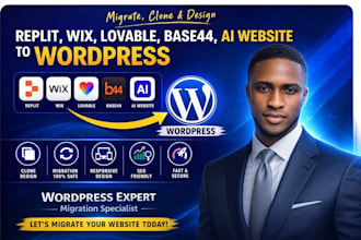 migrate replit to wordpress ai website to wix clone base44 vibe coding lovable