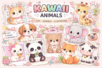 draw cute kawaii style drawings and illustrations for you