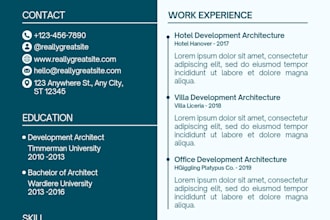 design a professional and modern CV or resume for you