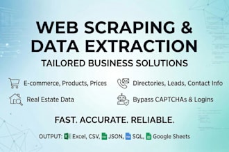 do web scraping, data extraction, and data mining