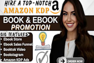 do ebook marketing, sale funnel, amazone book promotion and ebook publishing