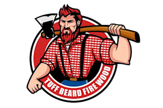 design high quality lumber mascot logo with t shirt design