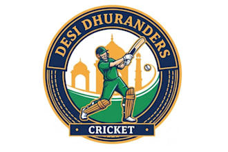 design high quality cricket mascot logo with t shirt design
