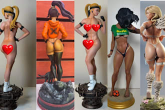 sculpt 3d nsfw character erotic toy figure 3d print and paint nsfw statue model