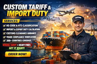 provide custom tariff, hs code, hts code and import export duty rates
