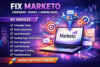 fix marketo email marketing campaign setup lead generation landing page