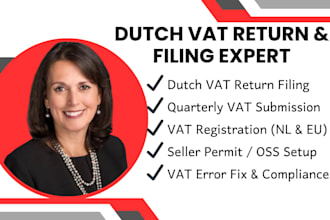 do dutch vat return, profit and loss, bookkeeping, vat filings for dutch company