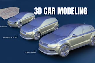 design 3d game car models, realistic vehicles and photorealistic cgi renders
