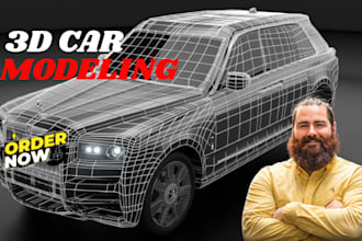 design high quality 3d car modeling, vehicle and photorealistic rendering