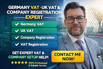 handle germany vat, UK vat, company registration and vat registration