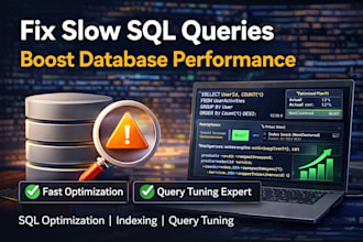 fix slow sql queries and optimize database performance fast