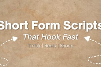 write engaging short form video scripts for tiktok and reels
