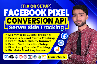 setup facebook pixel conversion API, fix meta pixel, server side tracking by GTM