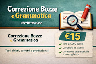 correzione bozze  testi in italiano