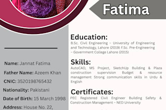 create a modern professional resume design in canva