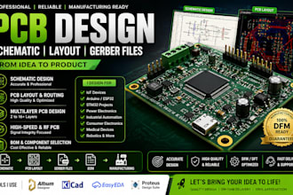 design pcb design, schematic, multilayer pcb, hardware design and gerber files