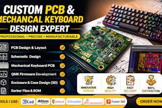 design custom pcb, schematic, and mechanical keyboard with firmware