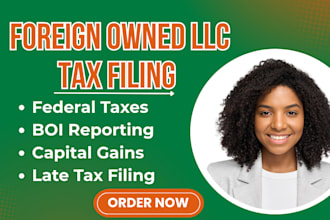 prepare and file irs form ss4 8832 5472 and proforma 1120 for foreign owned llc
