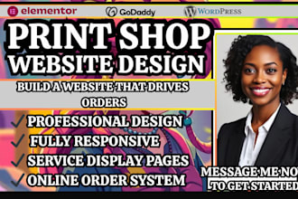 print shop website printing business site print on demand printing company