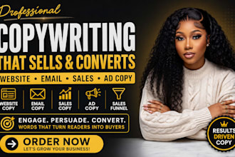 write high converting website, email, sales and ad copy