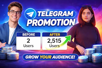 promote your telegram channel to gain legit real user no bot telegram promotion
