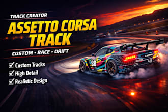 create custom assetto corsa track, race track, drift track, assetto corsa mod