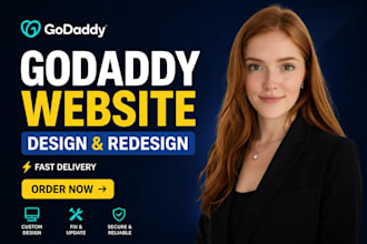 design, redesign, fix or develop your godaddy website fast