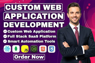 build saas web app, custom web application as a full stack developer