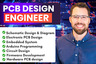 pcb circuit design, schematic, pcb layout  hardware development pcb board design