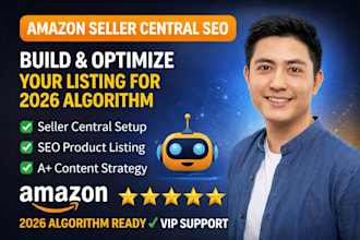 build amazon individual seller central account SEO product listing creation