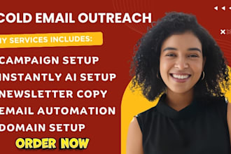 set up instantly ai manage b2b cold email outreach email campaign sales copy