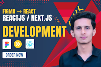 convert figma to reactjs or nextjs resposive website
