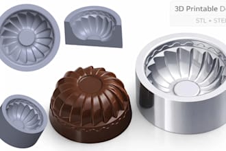 3d silicone mold box design for chocolate, candle, soap, resin plaster solidwork